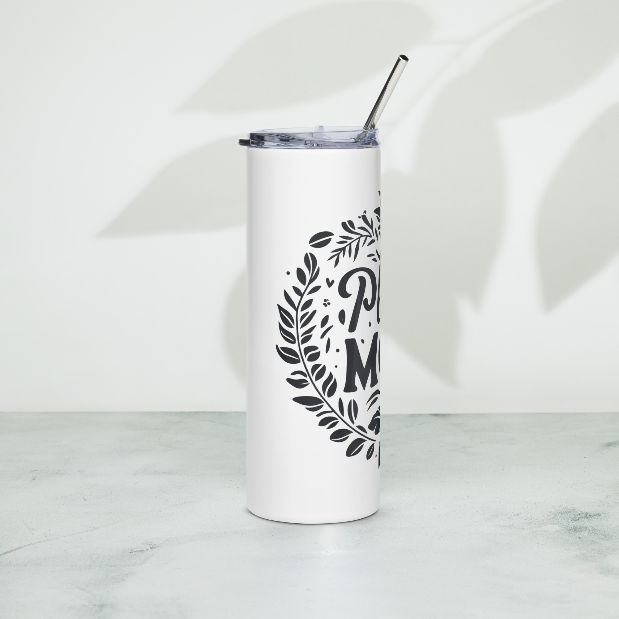 STAINLESS STEEL TUMBLER ホワイト Sロゴ入り Plant Mom Stainless Steel Tumbler | Plant Addicts
