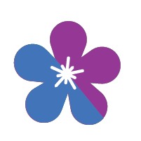 Purple and Blue Flower Icon