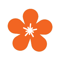 Orange Flower Icon