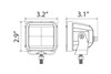 3.2" 40W LED Cube Light Kit, Flood Beam - Clear