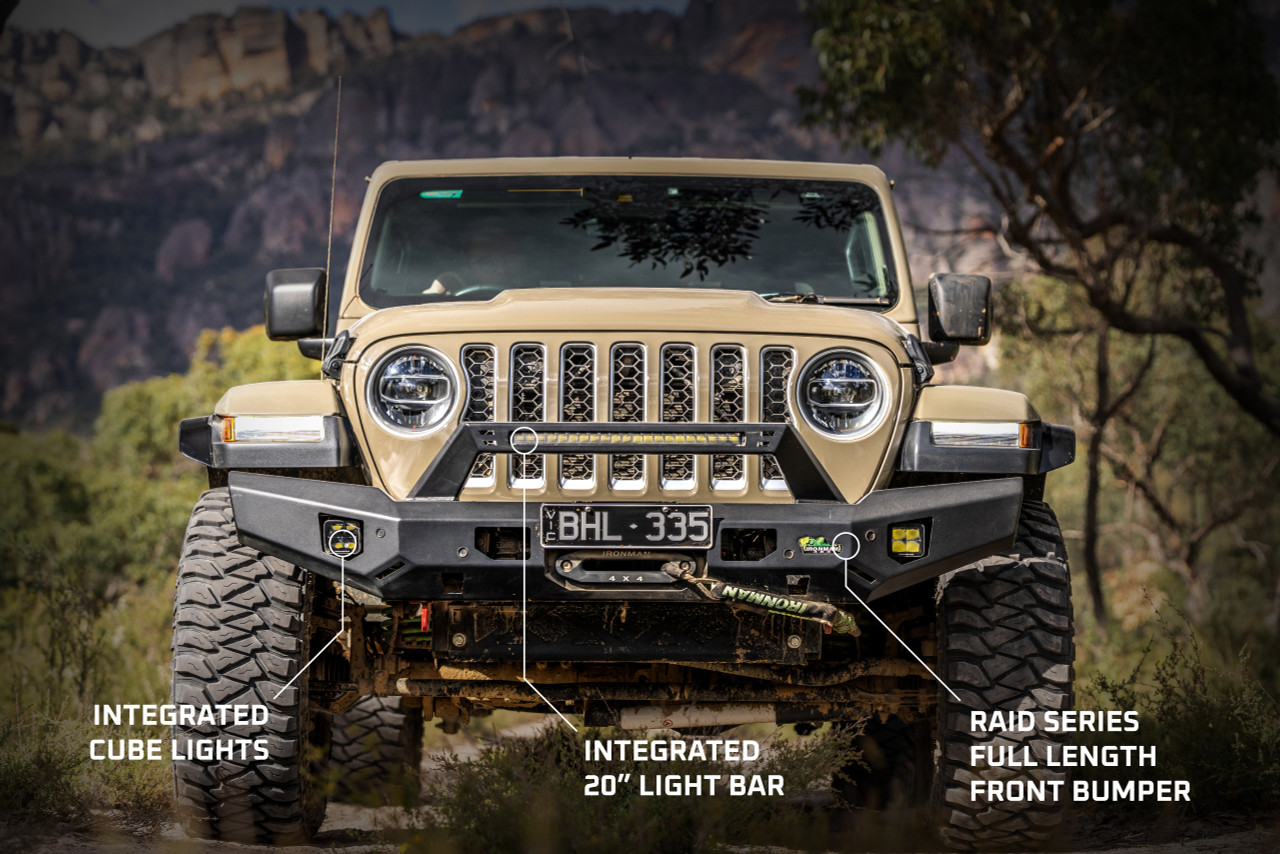Raid Full Length Front Bumper Kit Suited for Jeep Gladiator JT
