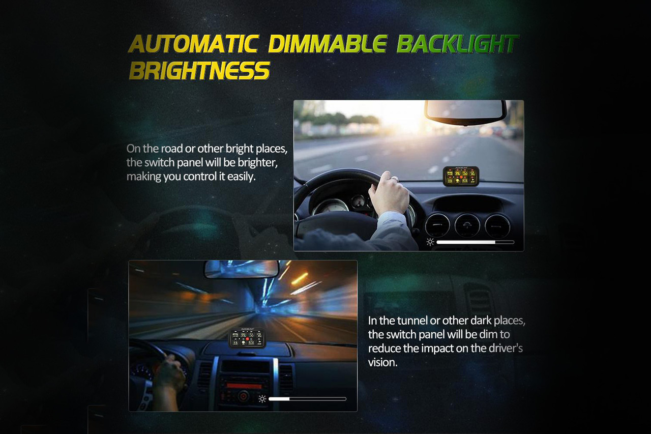 Multifunction RGB Switch Panel with Bluetooth Controls