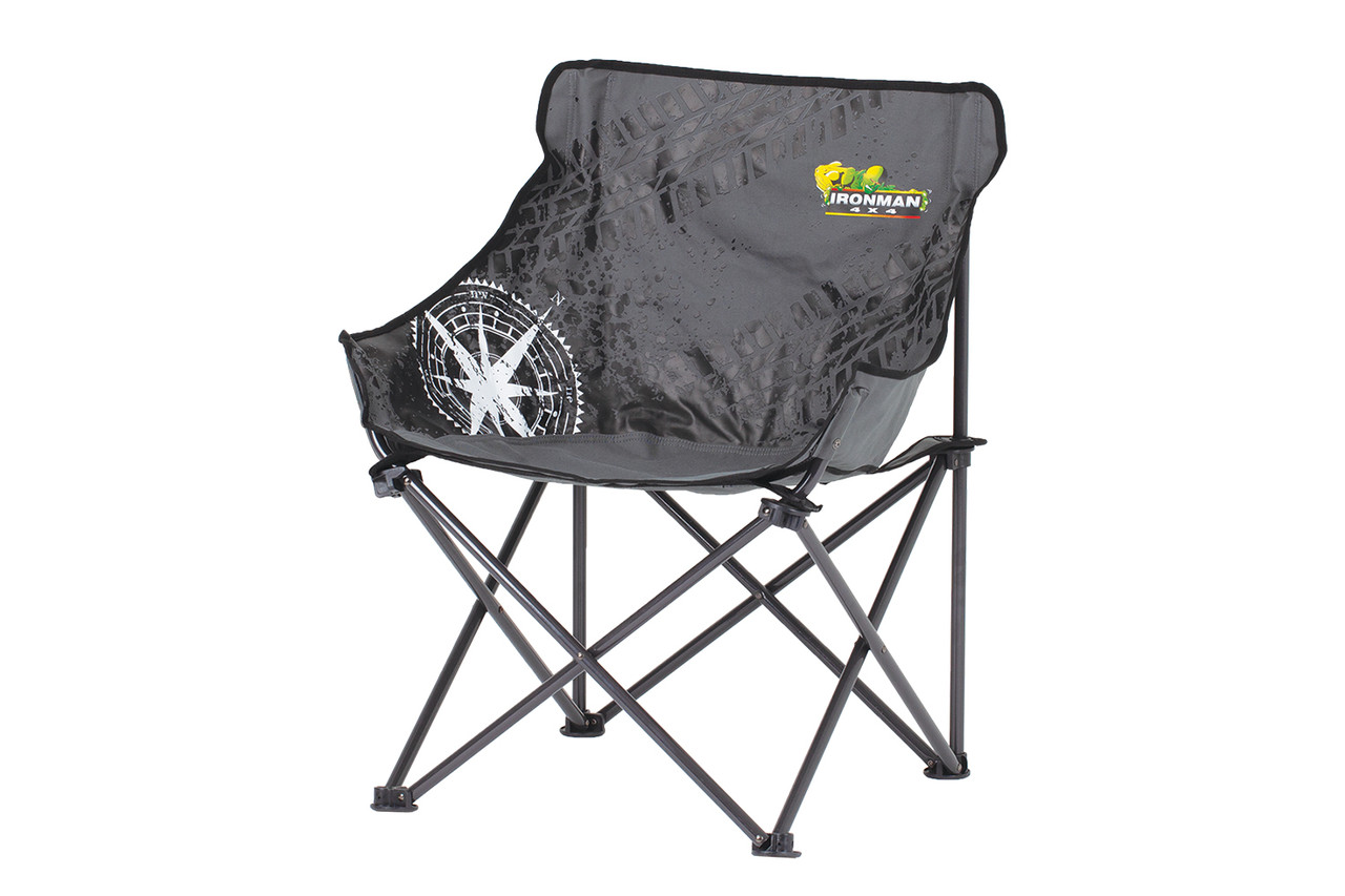 Mid Size Low Back Camp Chair - Black/Grey