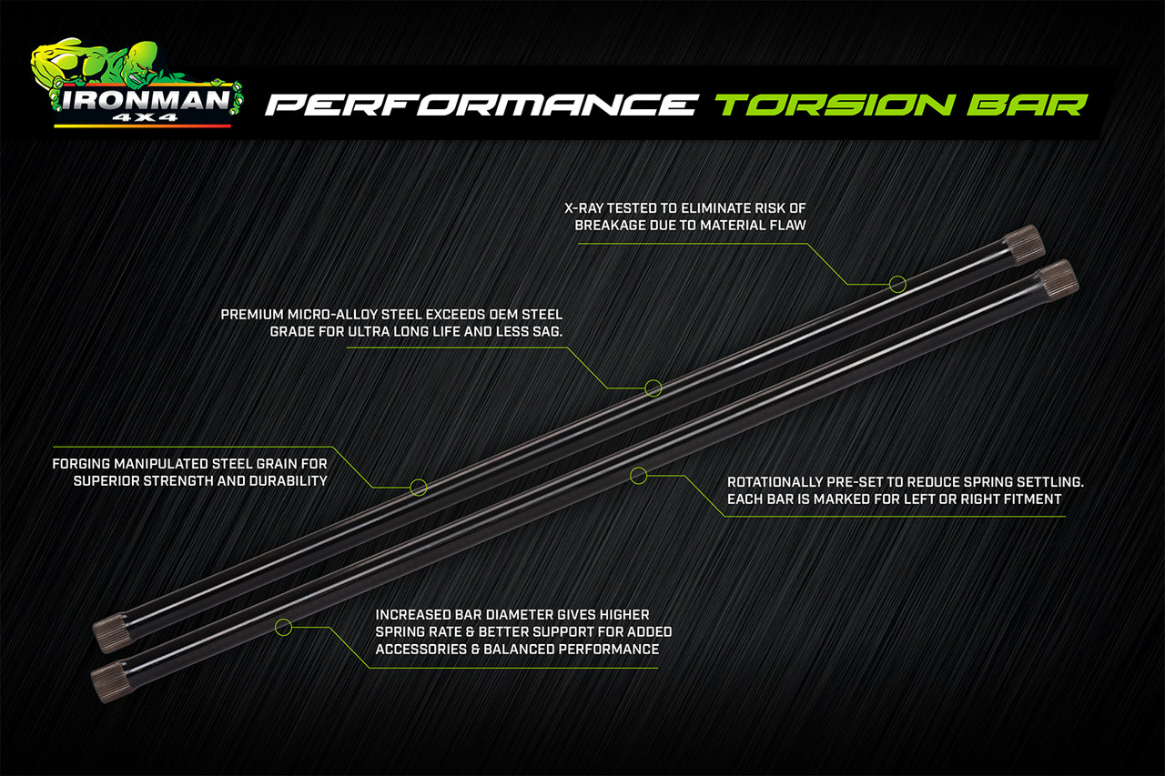 Front Torsion Bars - 1278mm Suited For Mitsubishi Montero / Pajero