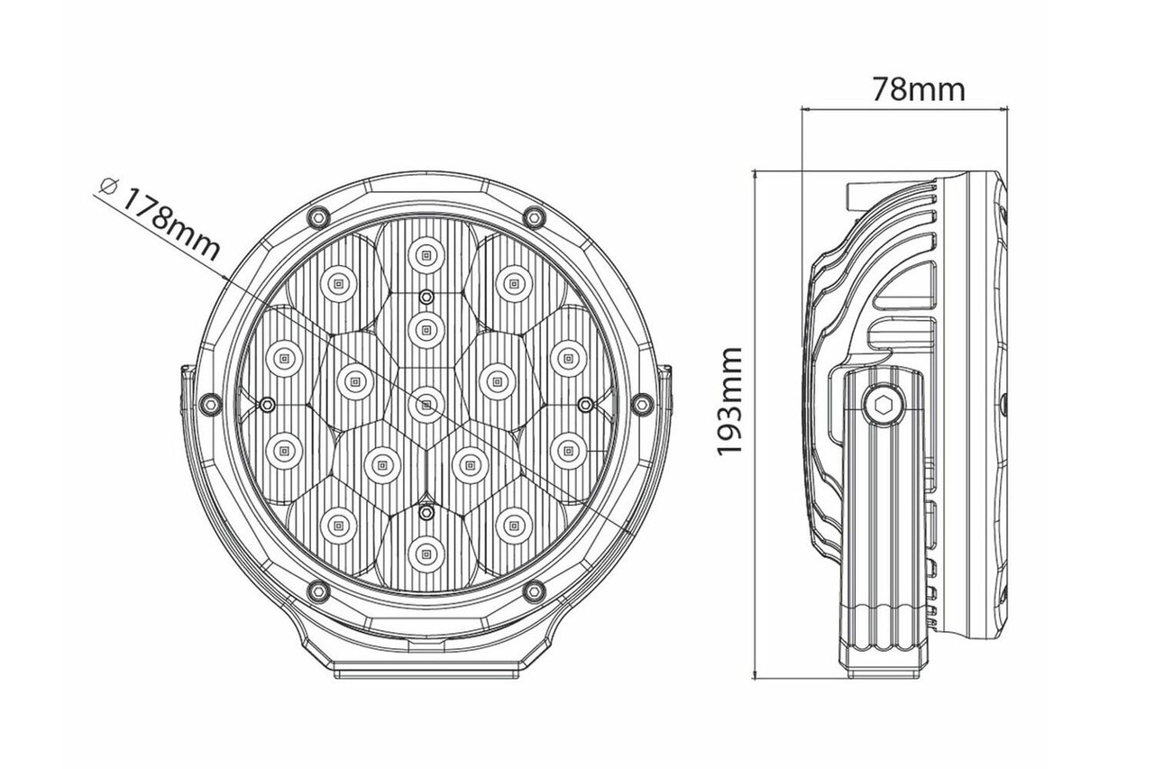 7" Blast Phase II Combo LED Light Kit