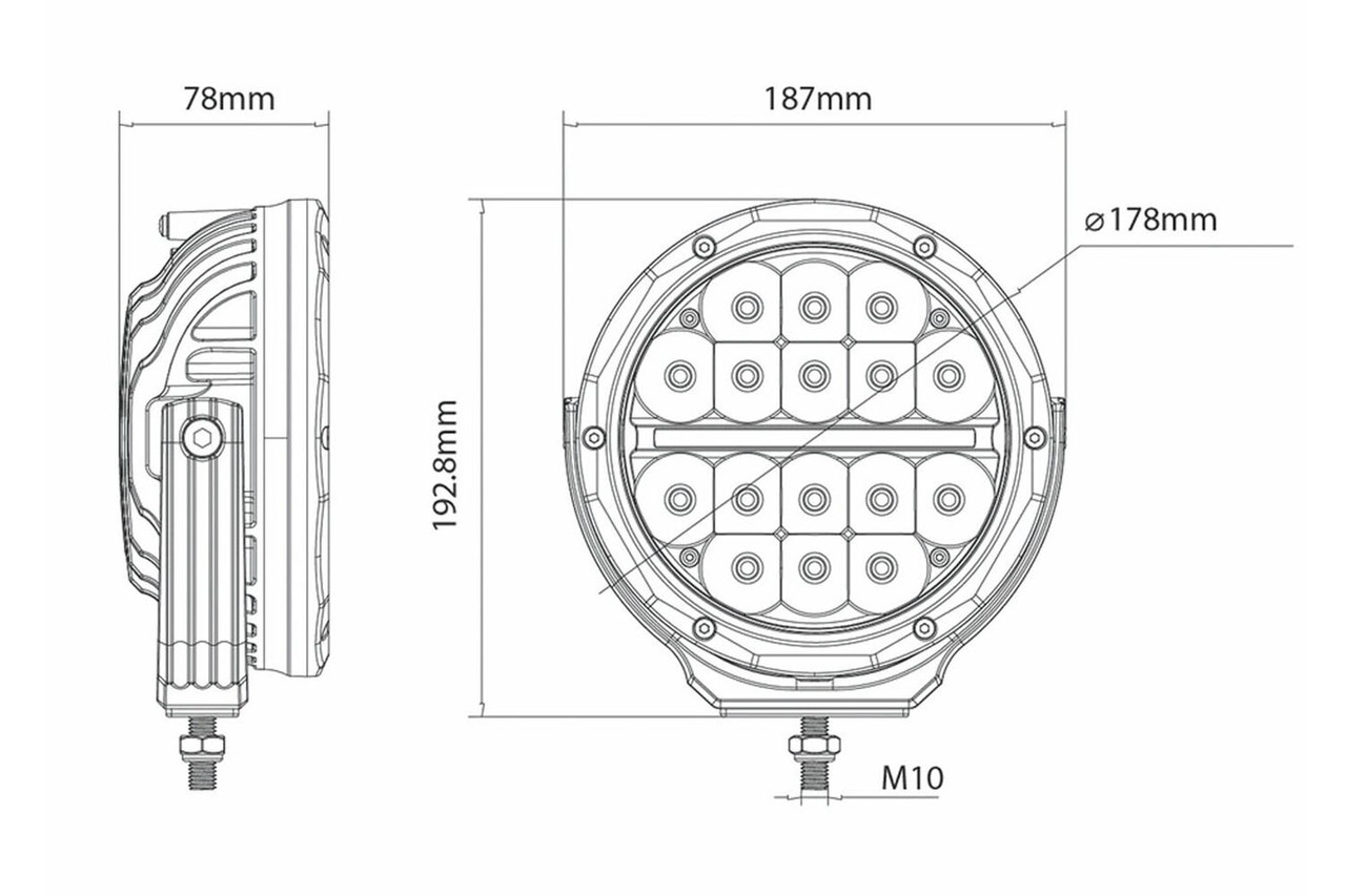 7" Meteor Driving Light Kit With Daytime Running Light