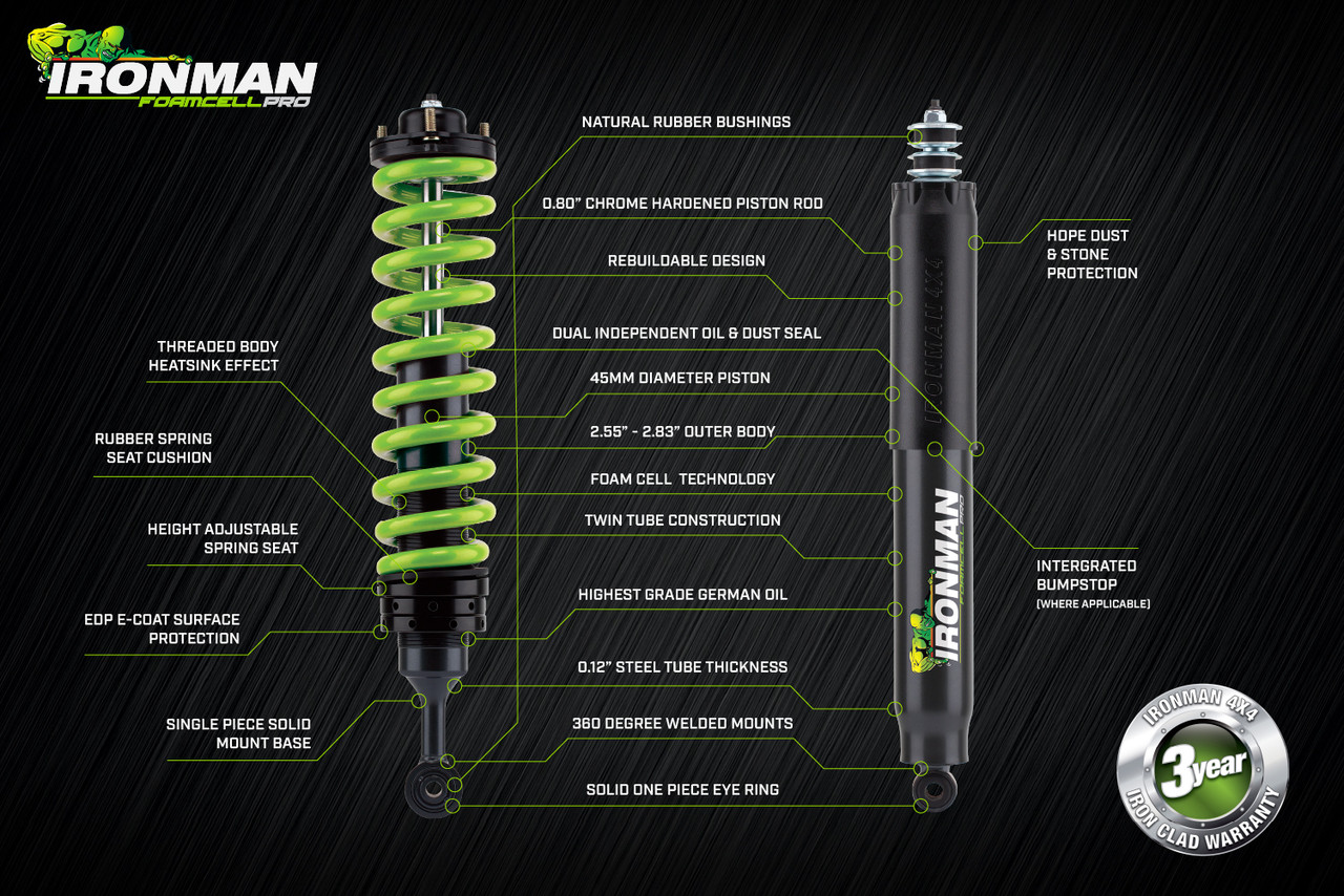 Rear Foam Cell Pro Shock Suited for Jeep Gladiator JT 2"