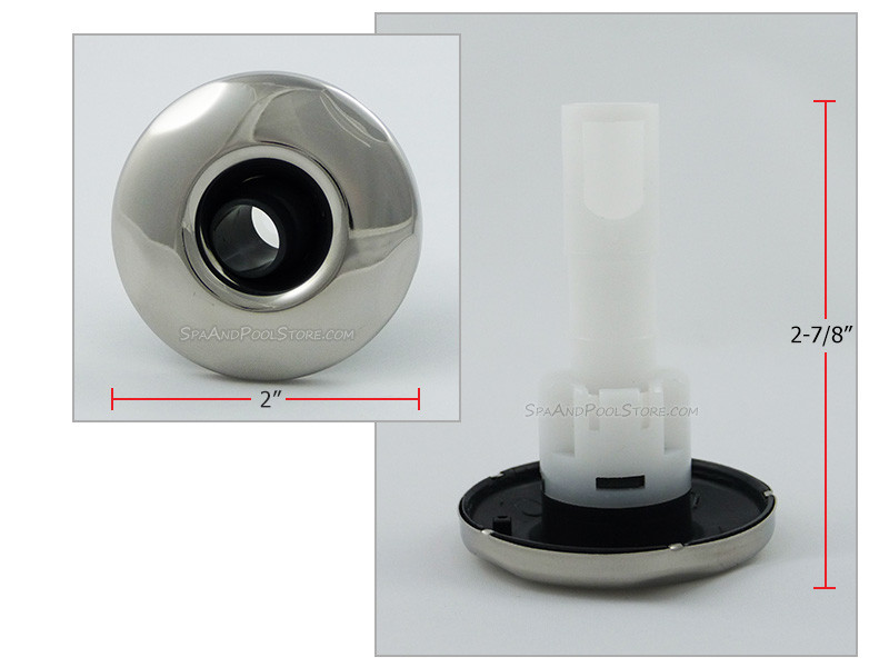 2540-265 Jacuzzi DL 200s Micro Jetface, Stainless Steel