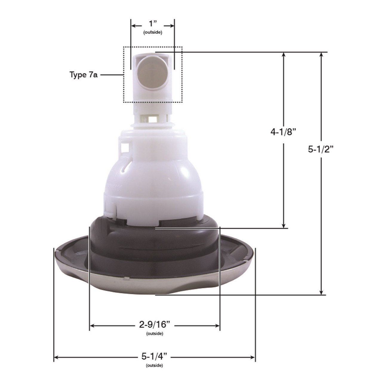 6541-571 Jacuzzi Jet: 500 Crown Rotational Stainless (6541-571)