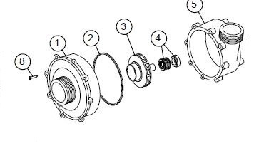 Wet End 5HP 2.5in x 2.5in for WP500 LX Pumps Only main image 0