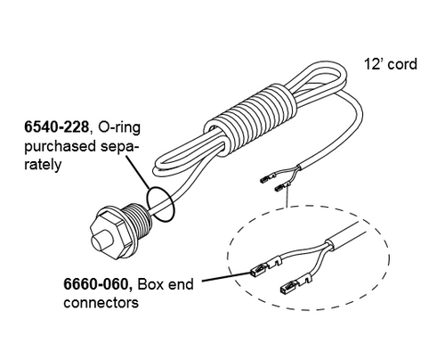6600-167 Sundance / Jacuzzi Temperature Sensor with Box End Connectors