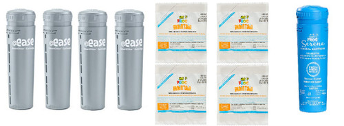 4 Month* Kit w/ @Ease Smart Chlor (4) Maintain (4) and Mineral (1) - @Ease In-Line SmartChlor Replacement Refill (@Ease 4 Month Kit)