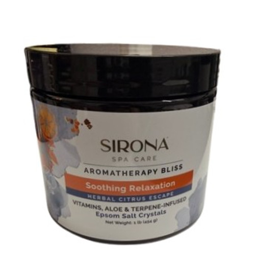 Sirona Spa Care Aromatherapy Bliss Soothing Relaxation Herbal Citrus Escape Salts 1lb