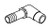 PVC Elbow 90 Degrees 0.5" Spigot x 0.75" Barb (long neck) (6540-085)
