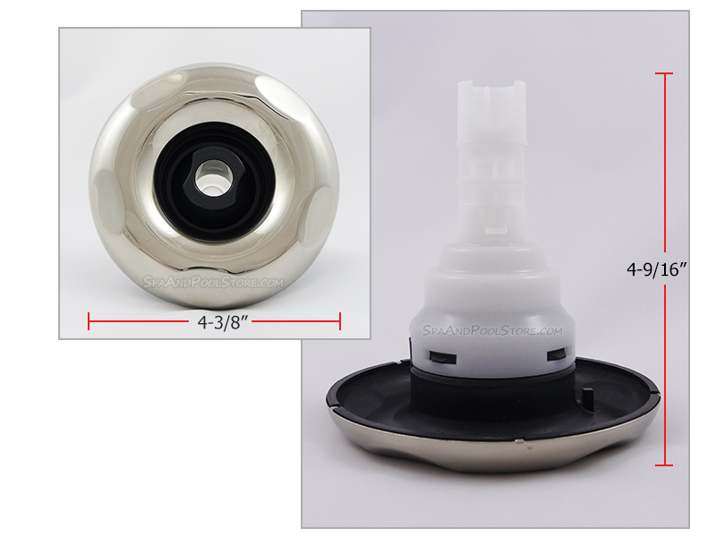 2540-433 Jacuzzi DVX 400s Directional Jetface, Stainless Steel