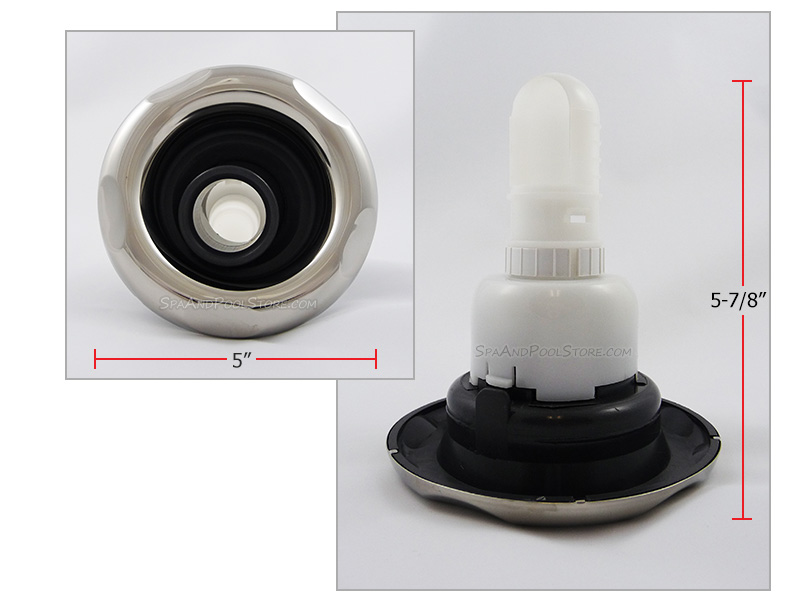 2540-529 Jacuzzi DST 500s Whirlpool Jetface, Stainless Steel