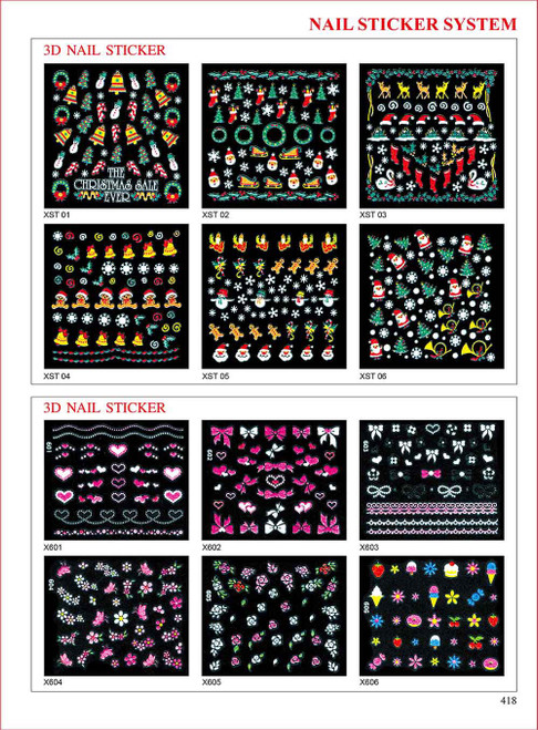 Sina 3D Nail Sticker X604