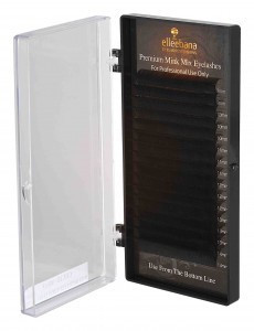 Elleebana mink lash C curl individual size trays for natural eyelash extension sets used in professional salon lash application