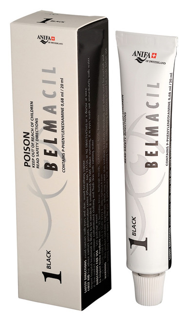 Belmacil tint black number 1 professional lash and brow tint for deep black colour definition in salon tinting services