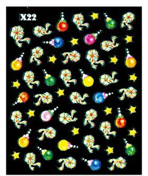 Sina 3D Christmas New Year's Nail Sticker X22