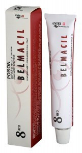 Belmacil number 8 red tint professional lash and brow tint used for warm tone adjustment and custom tint mixing in salon services