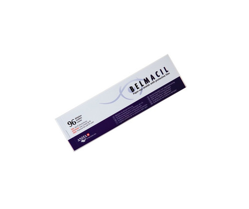 Belmacil paper eye shields with protective film used under eyes during lash and brow tinting treatments in professional beauty salons 96 pack