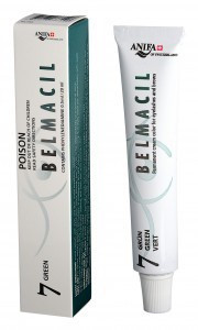 Belmacil number 7 green tint professional lash and brow tint used for colour correction and customised tinting in salon treatments