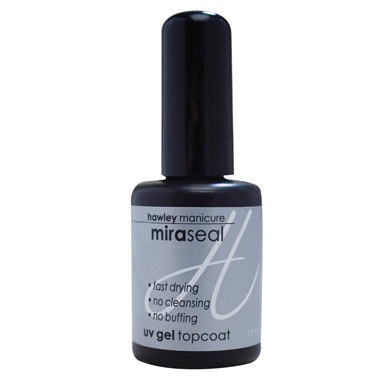 hawley miraseal gel top coat 15ml no wipe uv nail top coat australia gold coast brisbane professional salon nail finish high shine gel system