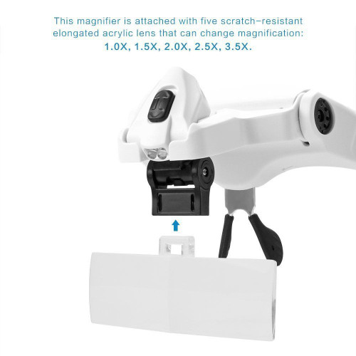 Eyelash Extension Magnifying Glasses with LED Light Profile Salon Supplies and Education