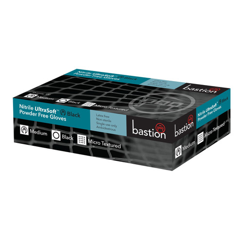 Bastion Ultra Soft Black Nitrile Gloves 100pc