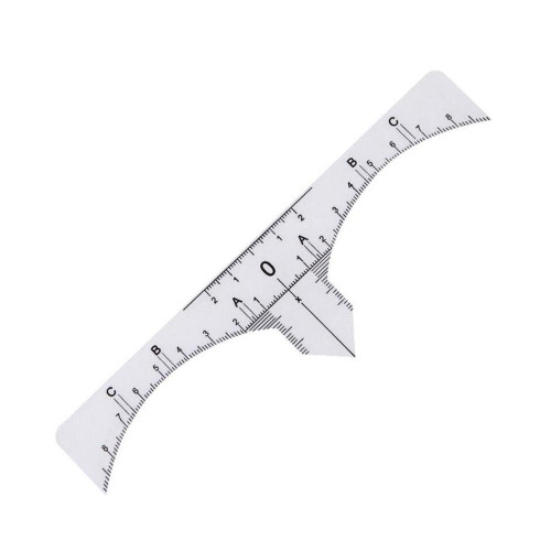 Elleebana brow rules measuring tape stickers 25 pack used for brow mapping and symmetry design in professional salon brow treatments
