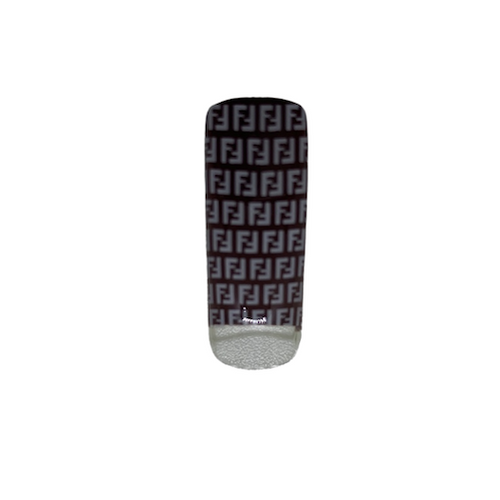 Pre Designed Chocolate Base with Trendy White Print Tips 70pc (Discontinued Item)