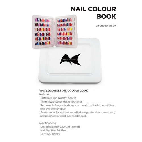 Segbeauty 216 Nail Colors Display Book with 288 False Nail Tips