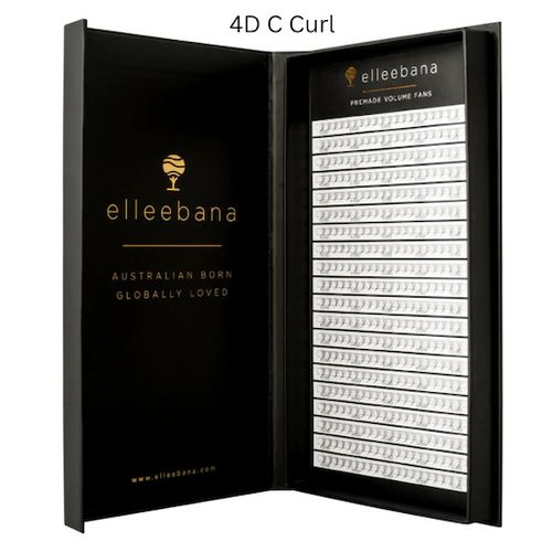 Elleebana 0.07mm volume lash range professional lightweight lashes used for Russian volume and mega volume eyelash extensions in salon services