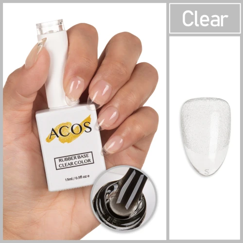 ACOS Rubber Base Soak Off Gel Range – Flexible Strengthening Base for Long-Lasting Gel Nails