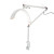 adjustable half moon led beauty light for lash brow nail and waxing treatments, professional salon lamp with 320 leds and shadow free lighting, beauty technician using adjustable led lamp for precision work, foldable half moon beauty light for salon and mobile use, table clamp led beauty lamp for lash and brow services