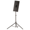 QSC KW152 15 inch two way 1000W 60 deg axisymmetric active speaker on tilted stand. EMI Audio
