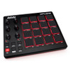 AKAI MPD218 MIDI-over-USB pad controller angled view. EMI Audio