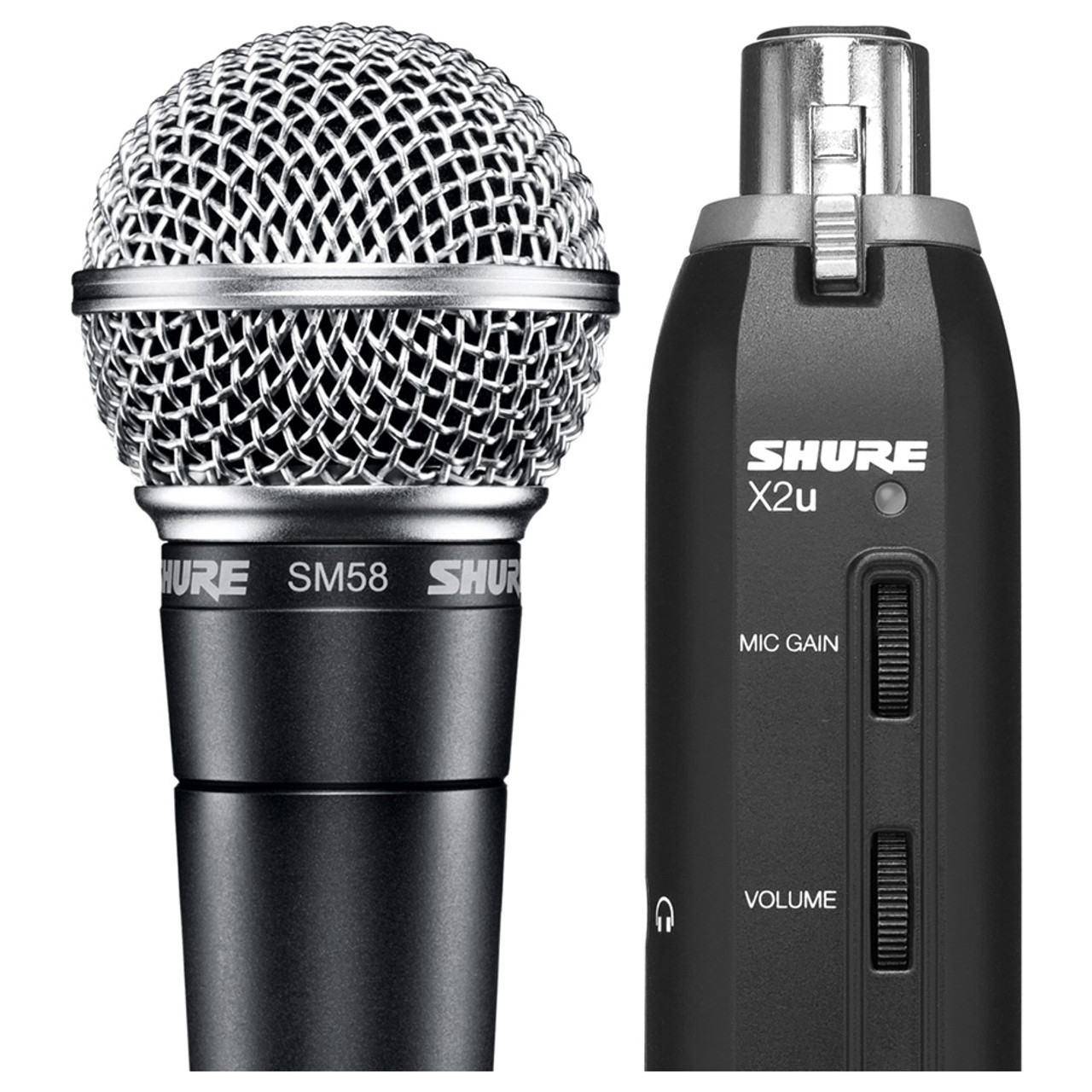 Shure Sm58 X2u Cardioid Dynamic Microphone With X2u Xlr To Usb Signal Adapter Emi Audio Shure Sm58 X2u Cardioid Dynamic Microphone With X2u Xlr To Usb Signal Adapter Emi Audio