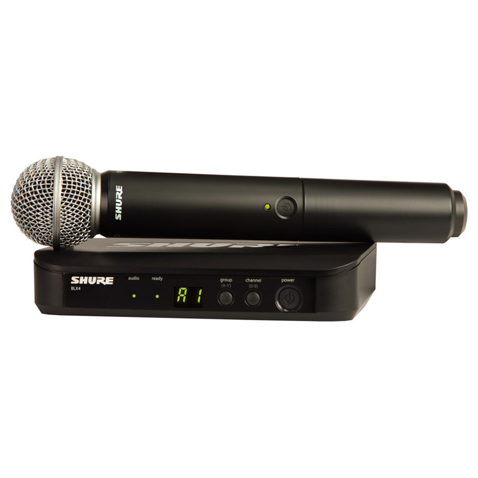 SHURE BLX24/SM58-H10 Vocal System with (1) BLX4 Wireless Receiver