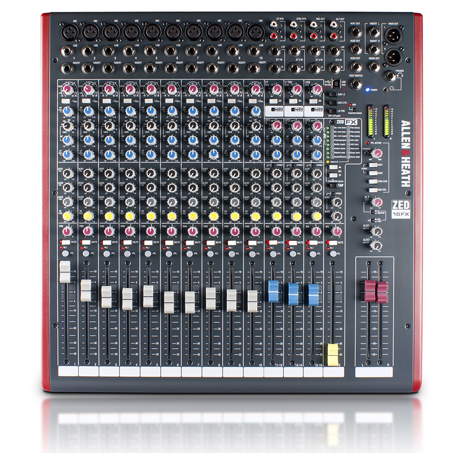ALLEN & HEATH ZED16FX 10 Mono Mic/Line + Stereo, 4 Aux Sends, 3