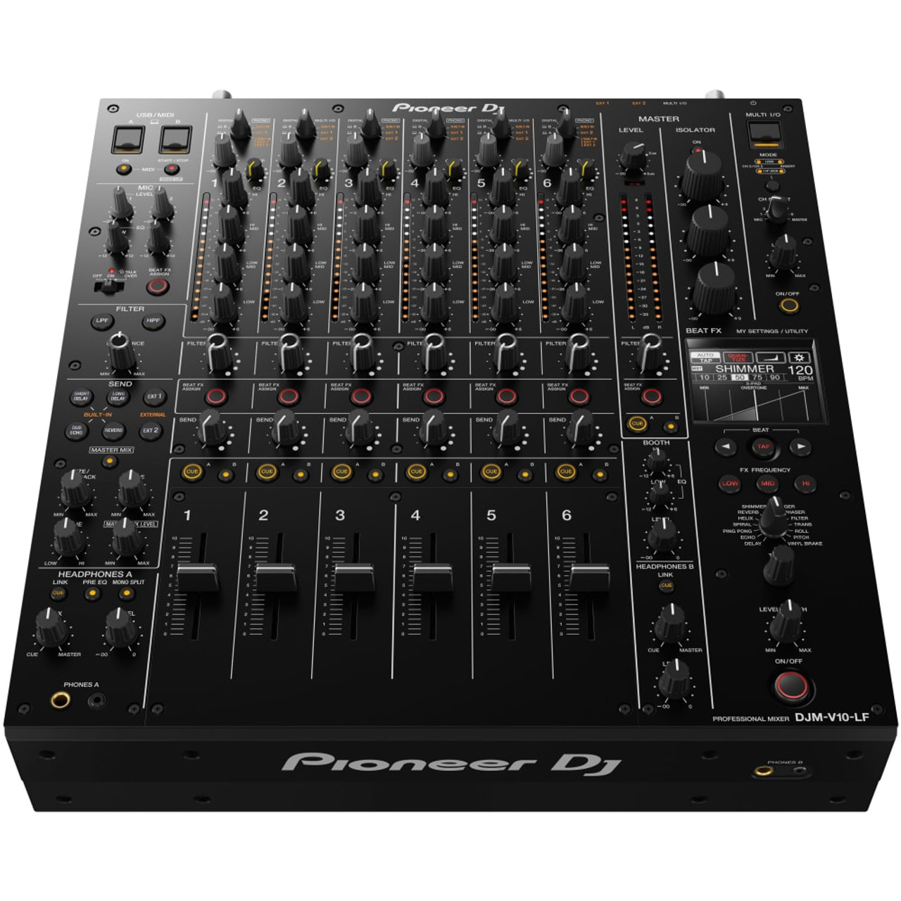 Pioneer DJM-V10-LF Creative Style 6-Channel Professional DJ Mixer with Long  Fader | EMI Audio