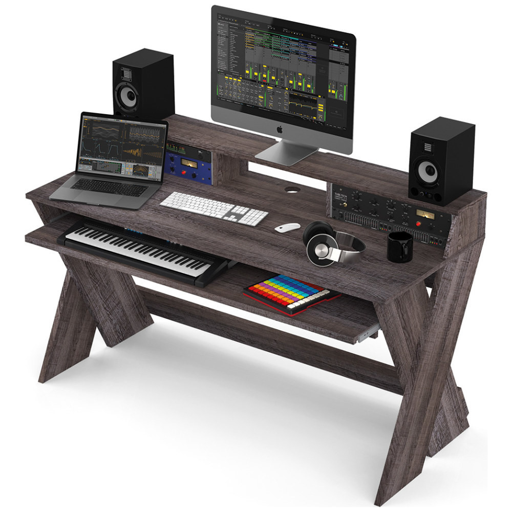 Glorious Sound Desk Pro Walnut Complete DJ Studio Desk | EMI Audio