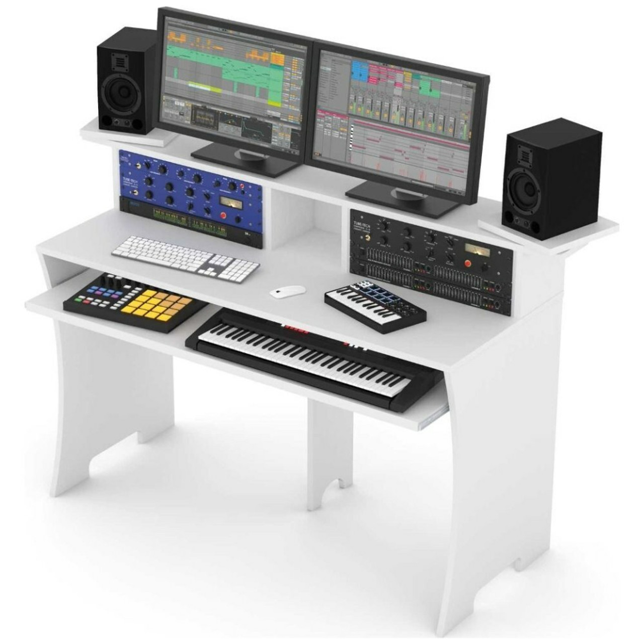 Glorious Workbench White Pro DJ Studio Desk | EMI Audio