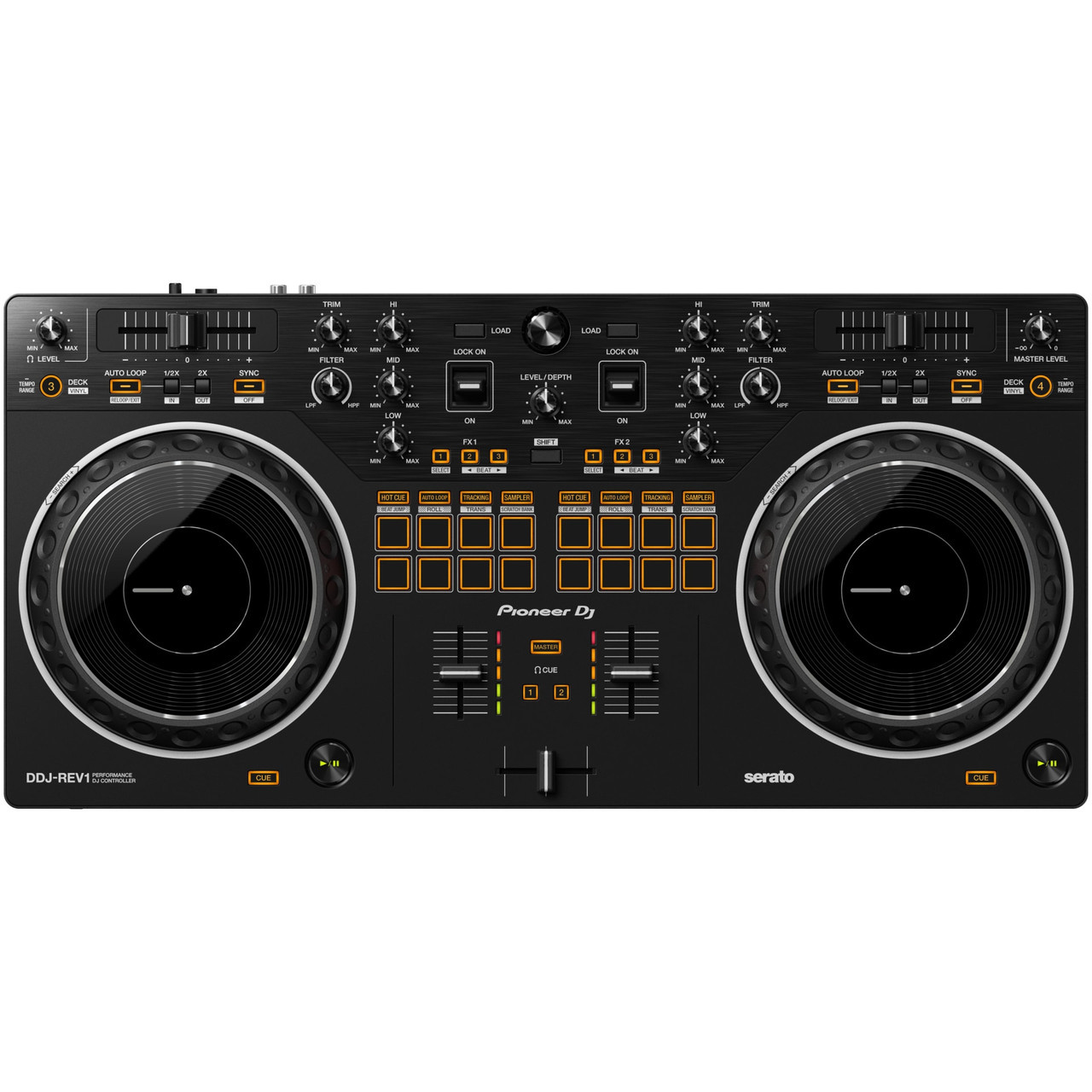 Pioneer DJ DDJ-REV1 Two-Channel Battle Style DJ Controller For Serato