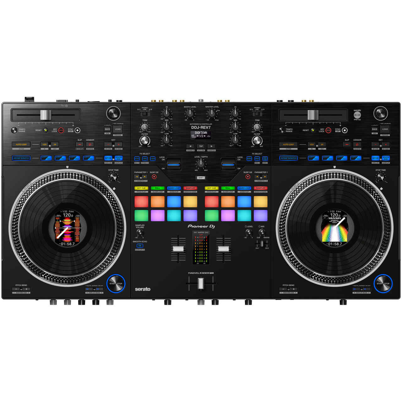 Pioneer DJ DDJ-REV7 (B-Stock) Two-Channel Scratch Style DJ Controller For  Serato