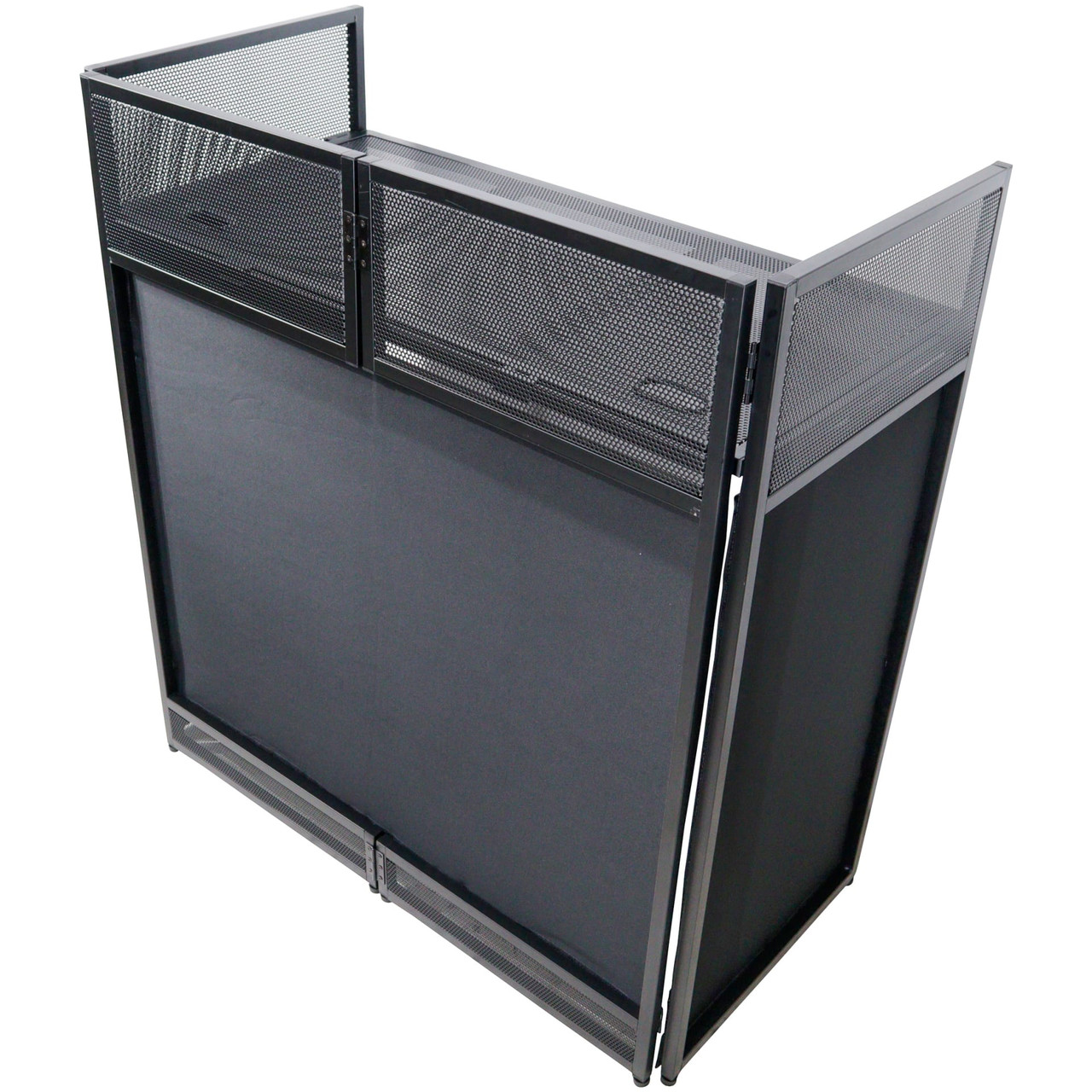 Pro-X VISTA DJ Booth Facade Table Station with White and Black