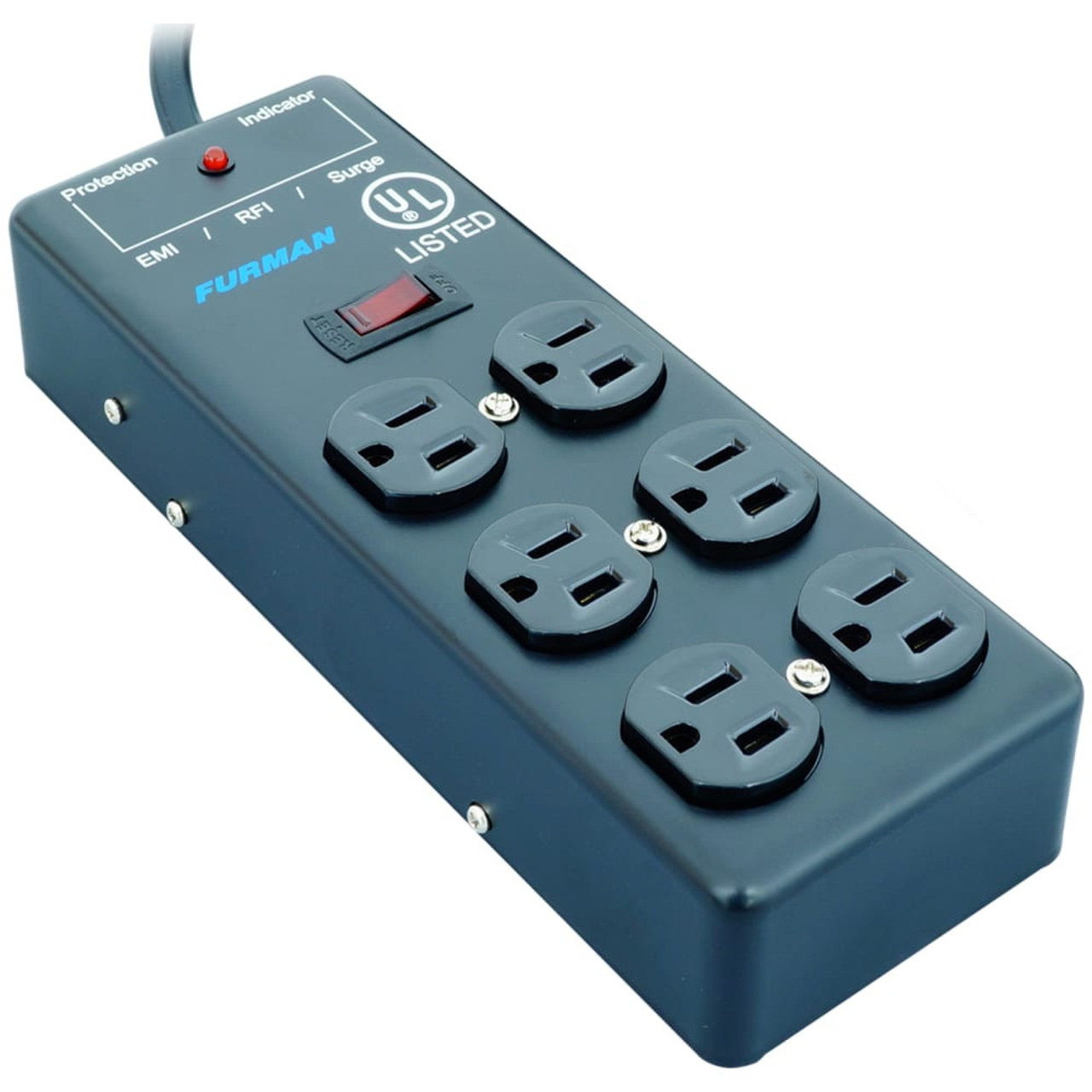 Furman SS-6B 6-Outlet Power Strip with EMI, RFI, and Surge Protection with  15ft Extension Cable