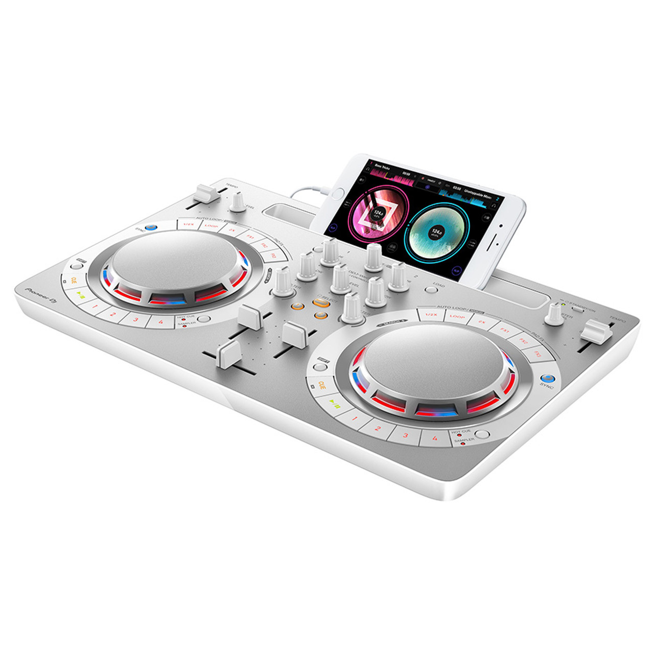 PIONEER DJ DDJ-WeGO4-W Compact DJ Controller, White Finish