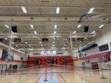High powered high school gymnasium sound system installation